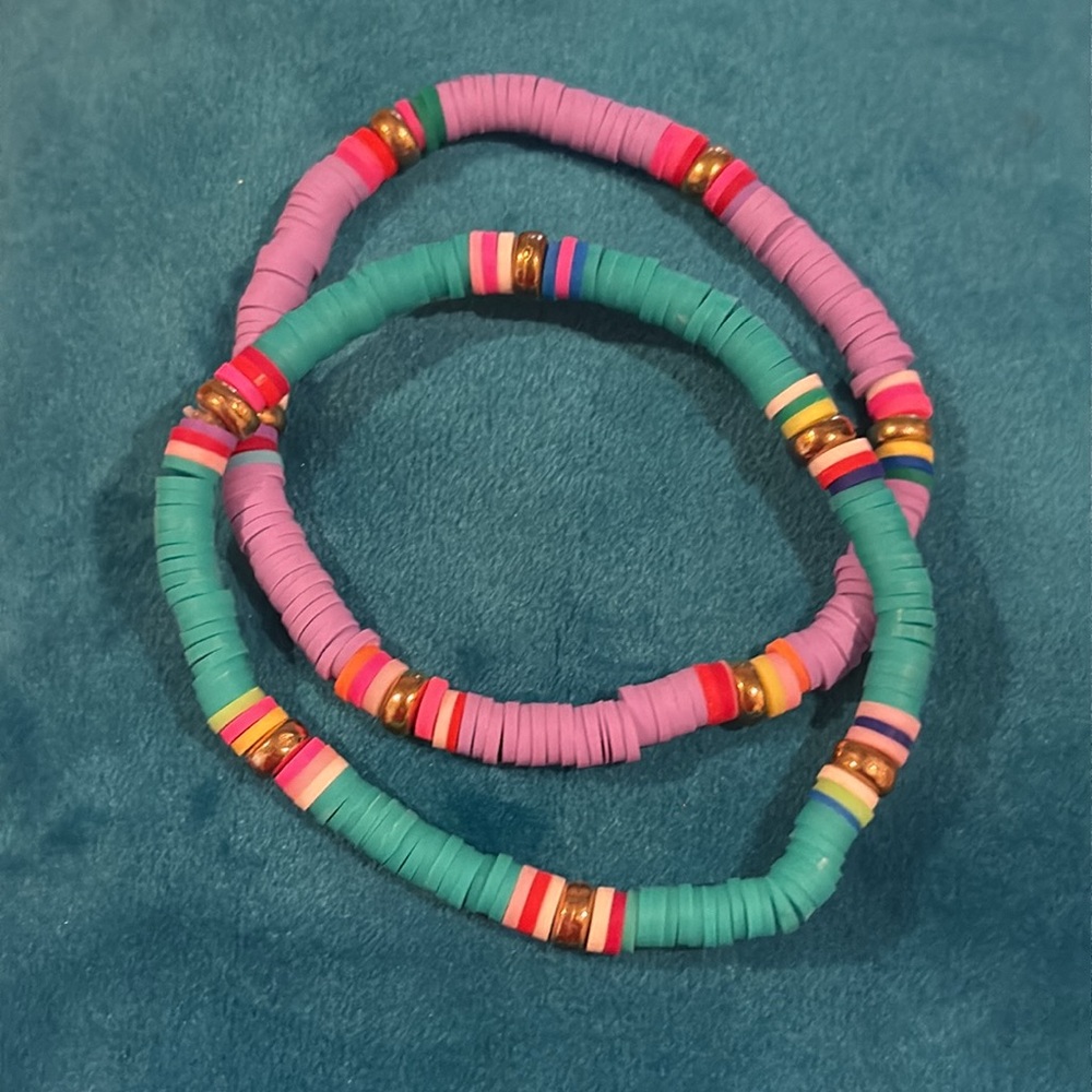 🎉🌸 NEW Eliza Multicolor Beaded Stretch Bracelet Set